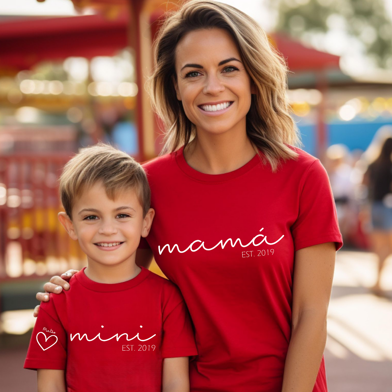 Camiseta Papá-Mamá Mini Cuore