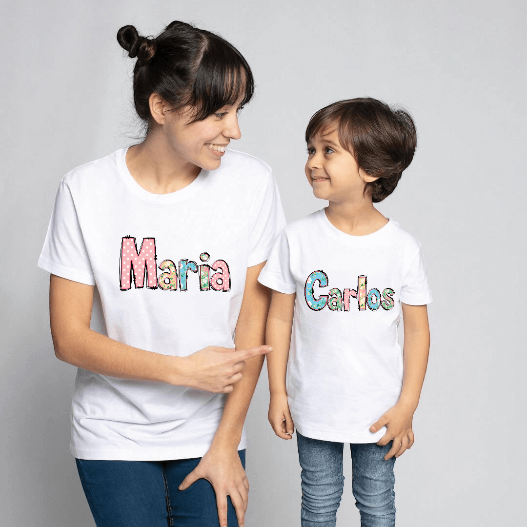 Camiseta Personalizable letras patchwork