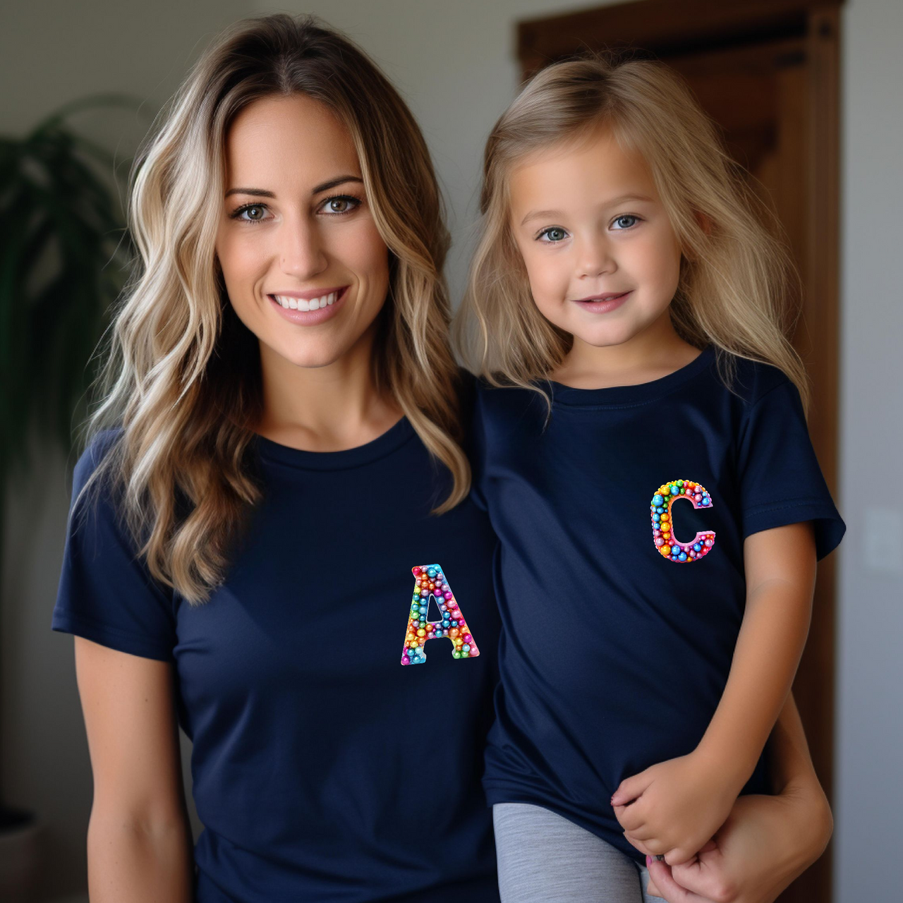 Camiseta Personalizada Inicial Burbujas