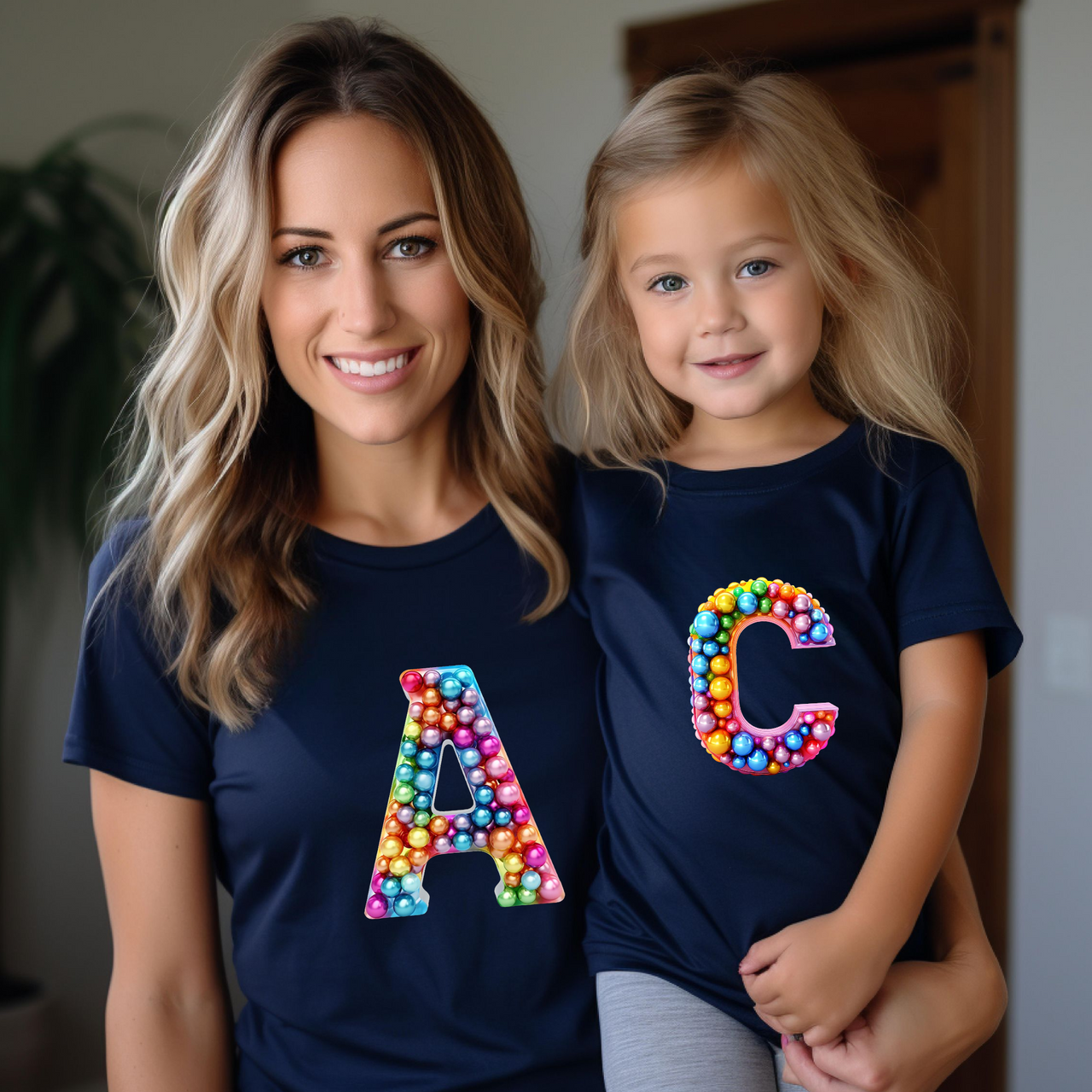 Camiseta Personalizada Inicial Burbujas