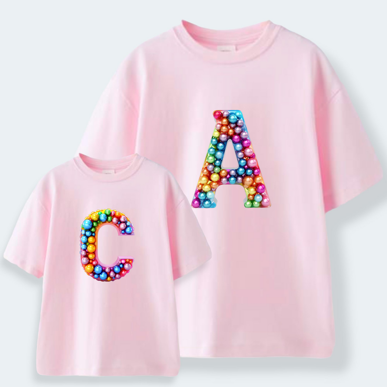 Camiseta Personalizada Inicial Burbujas
