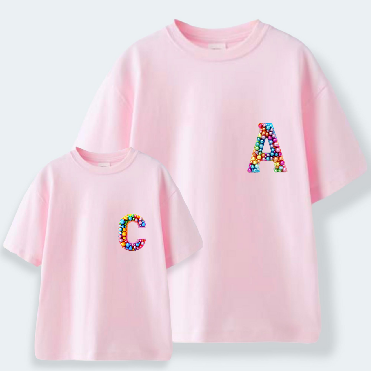 Camiseta Personalizada Inicial Burbujas