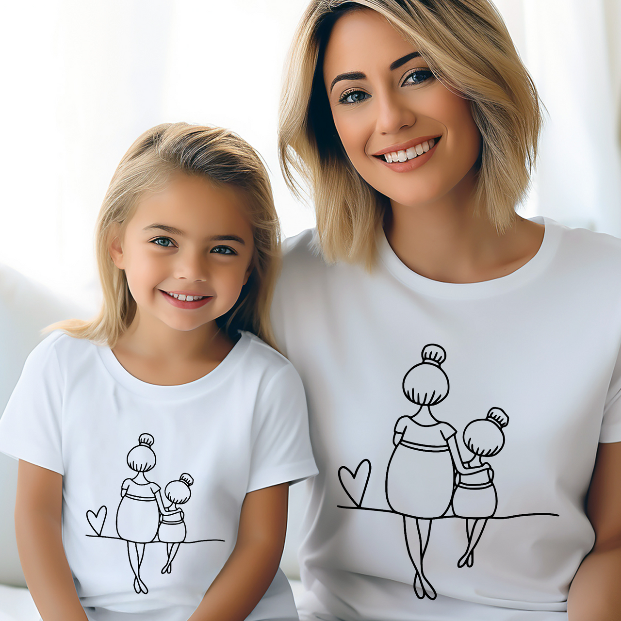 Camiseta mami y niña love
