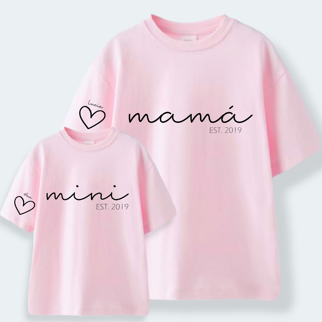 Camiseta Papá-Mamá Mini Cuore