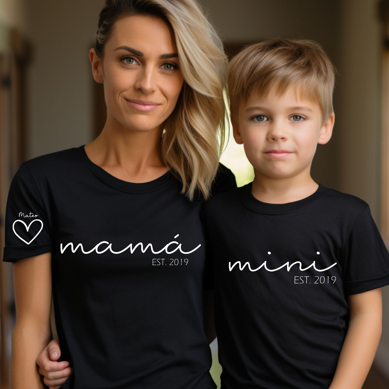 Camiseta Papá-Mamá Mini Cuore
