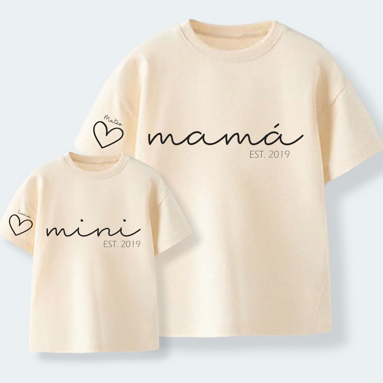 Camiseta Papá-Mamá Mini Cuore
