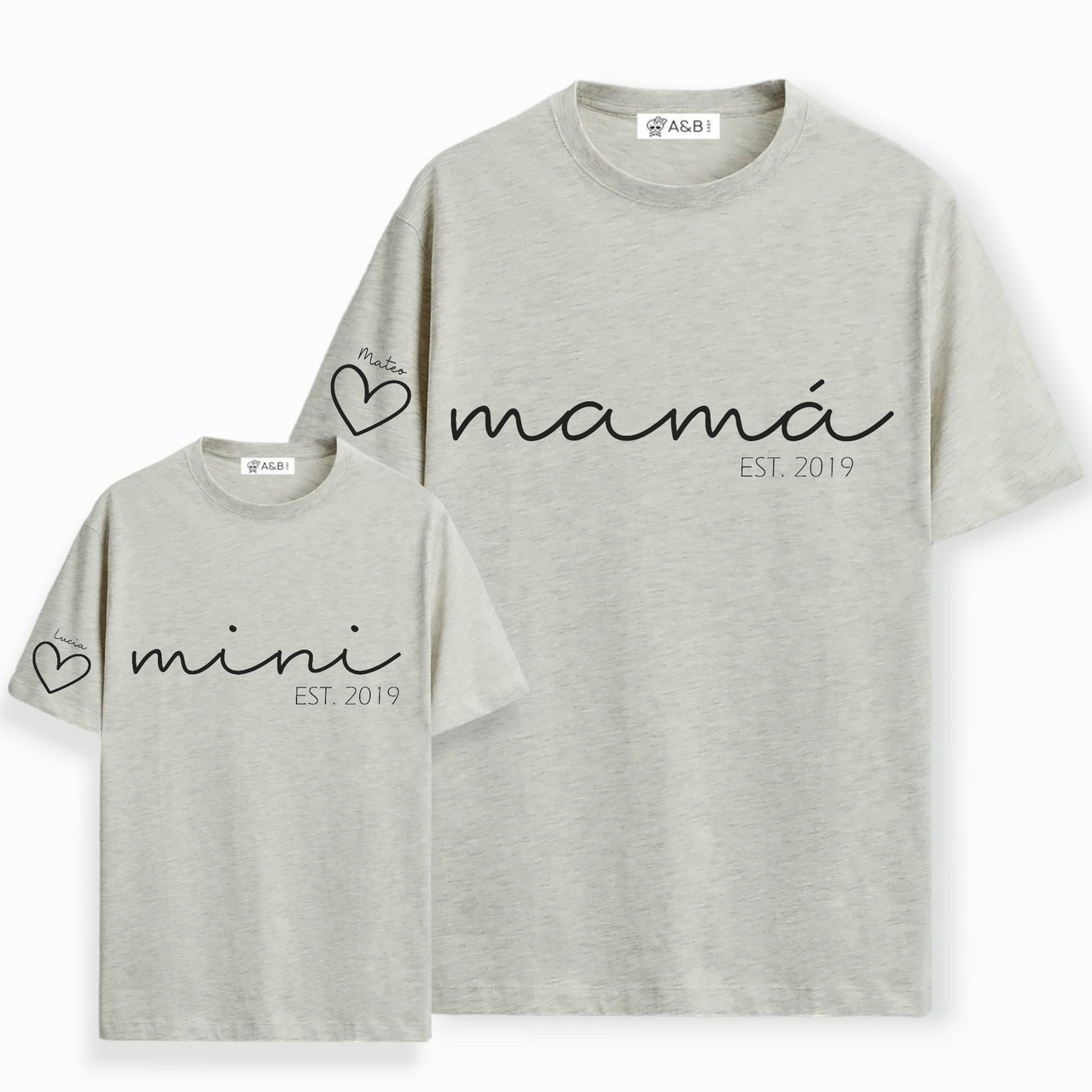 Camiseta Papá-Mamá Mini Cuore