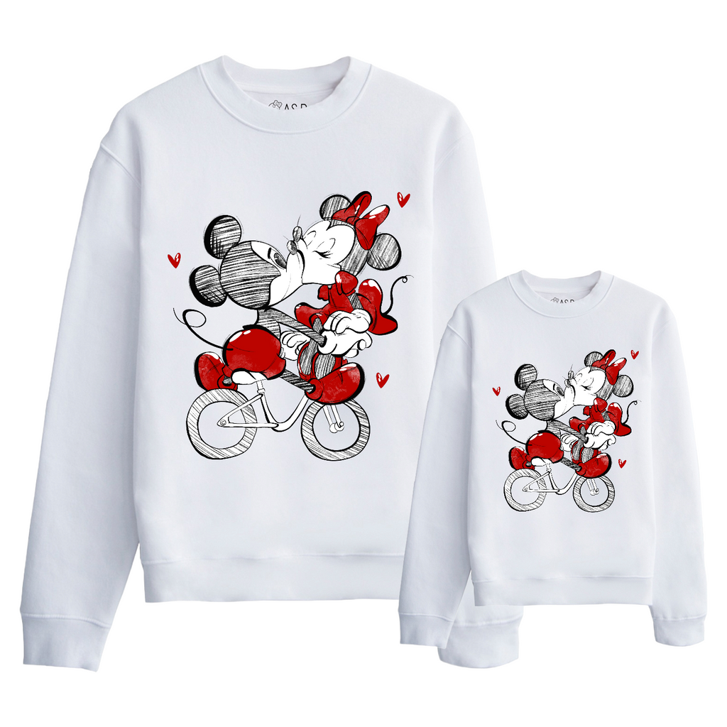 Sudadera Mickey Minnie Bici Love