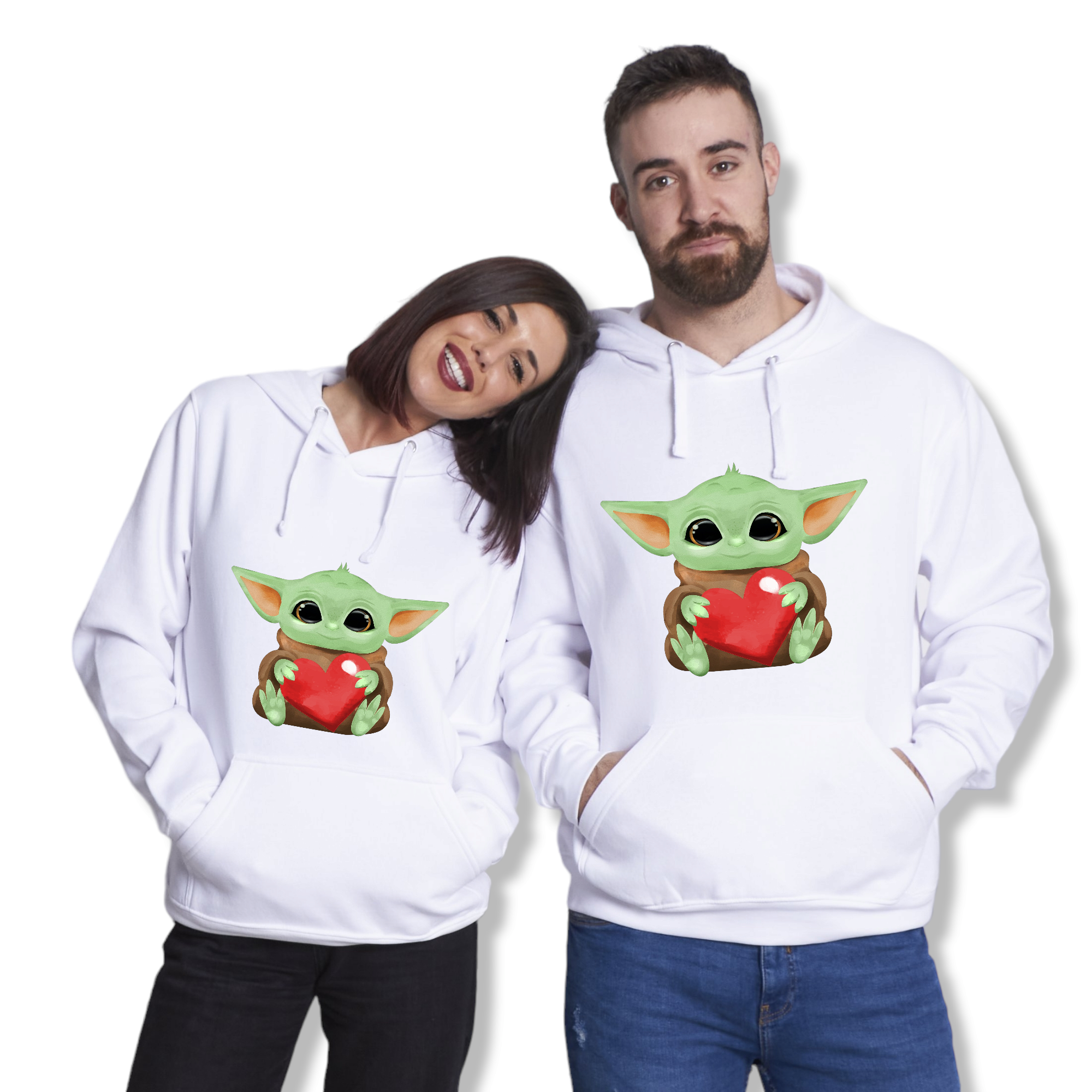 Sudadera capucha Yoda Valentine. Sudaderas San Valentín