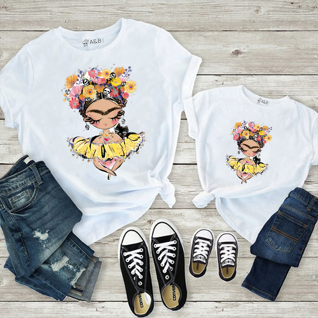 Camiseta Frida Flowers