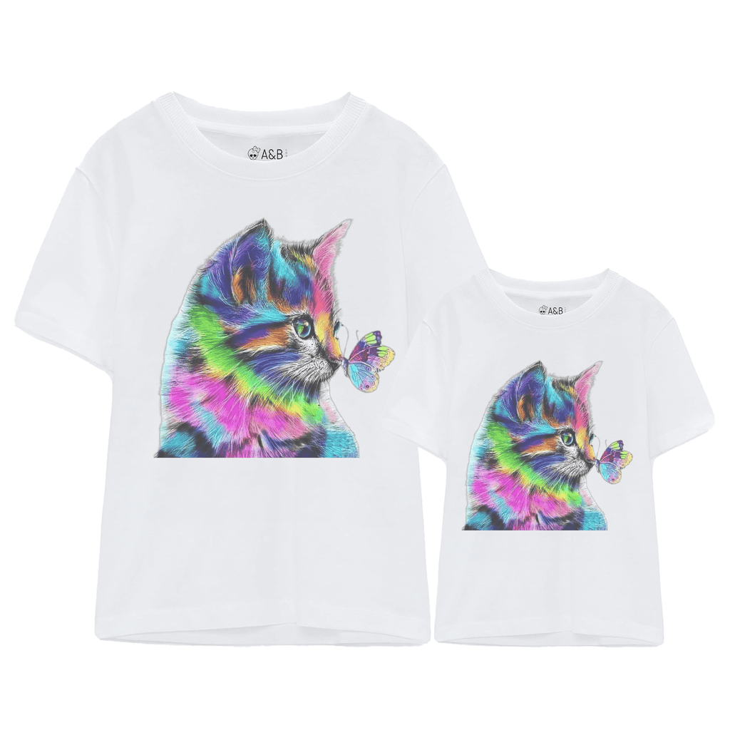 Camiseta Cat Butterfly