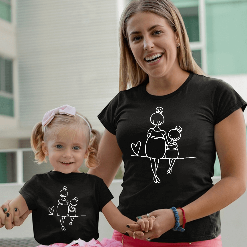 Camiseta mami y niña love