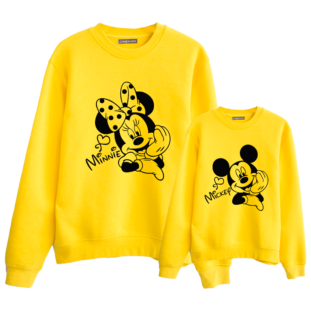 Sudadera Mickey & Minnie contraste