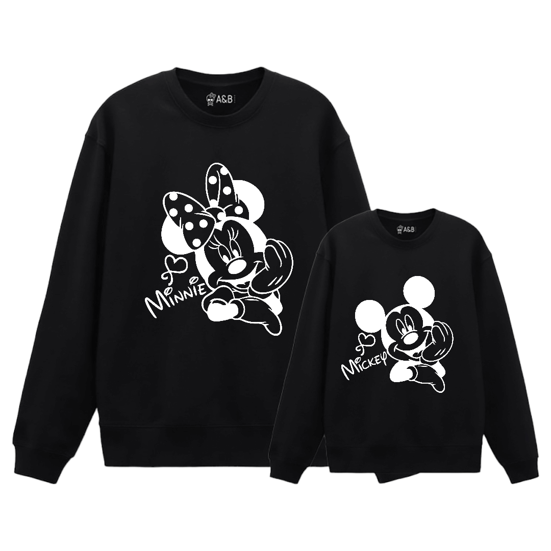 Sudadera Mickey & Minnie contraste