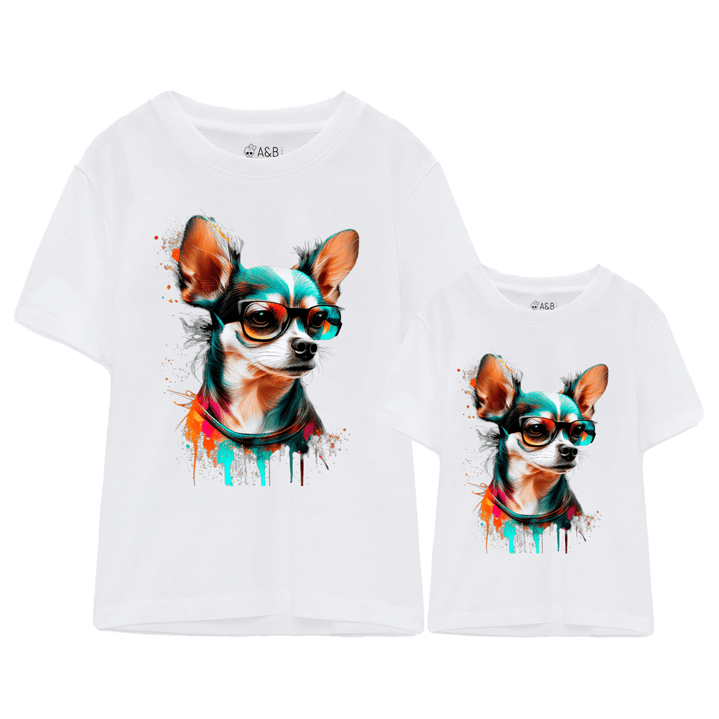 Camiseta Chihuahua colors igual para toda la familia
