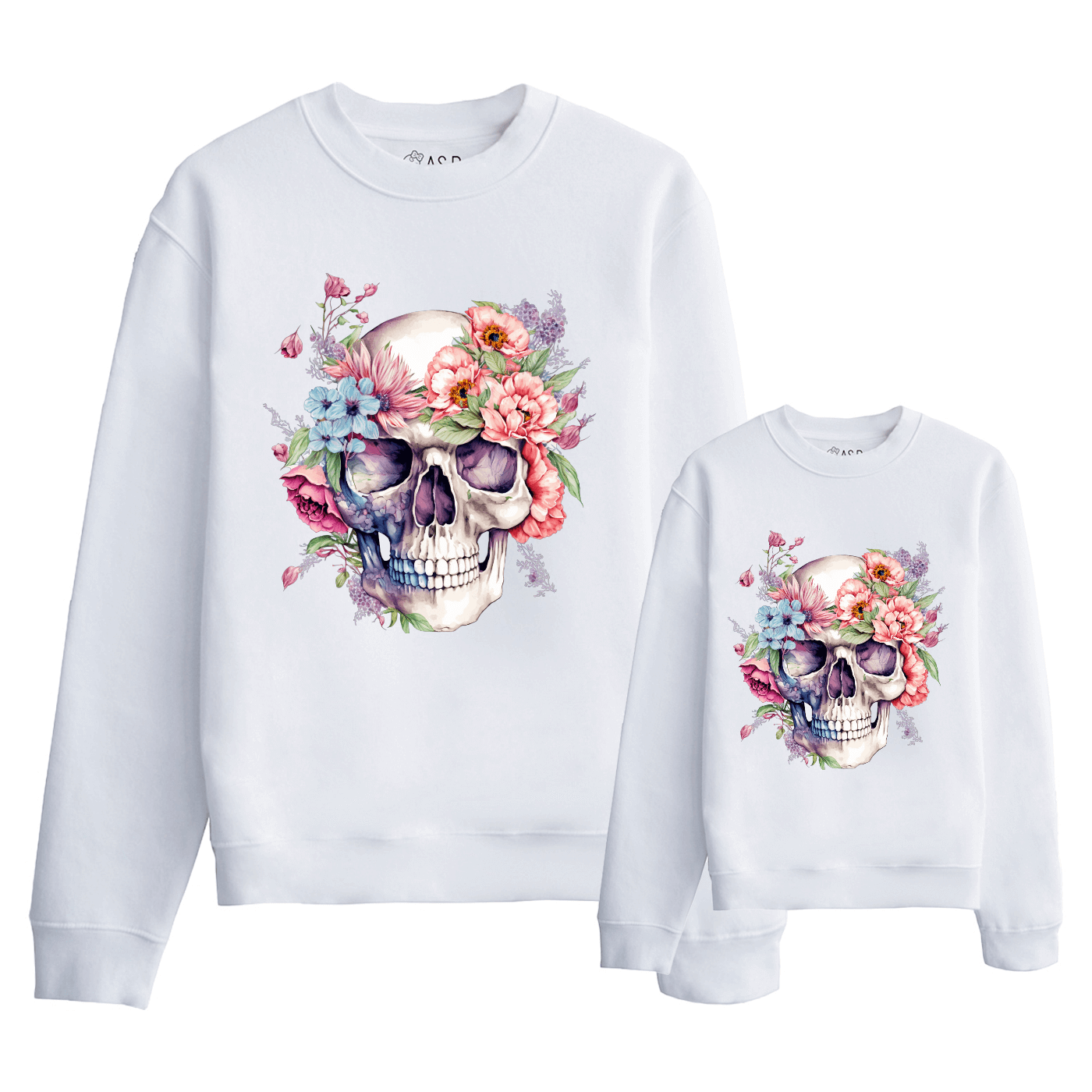 Sudadera Skull Fleurs