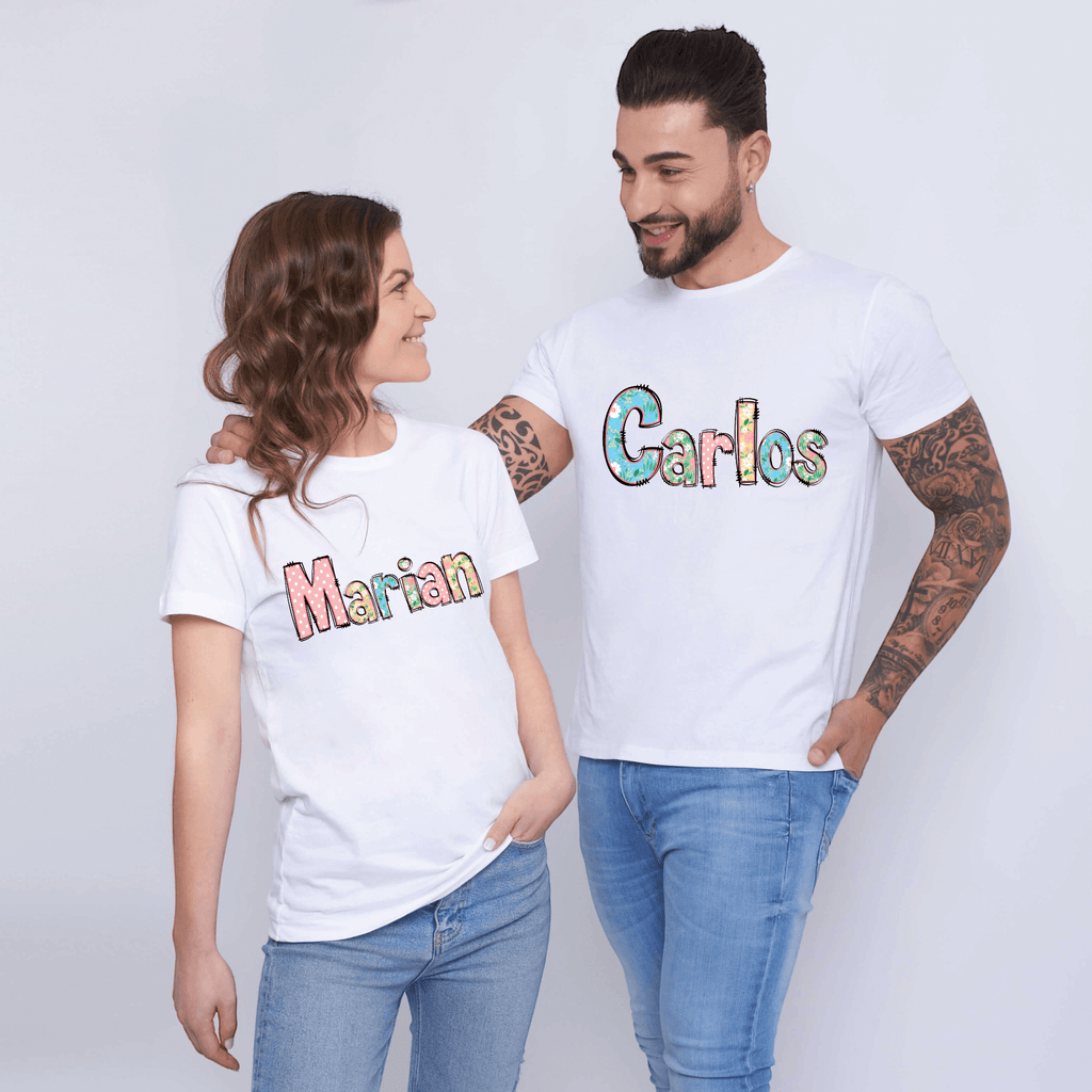 Camiseta Personalizable letras patchwork