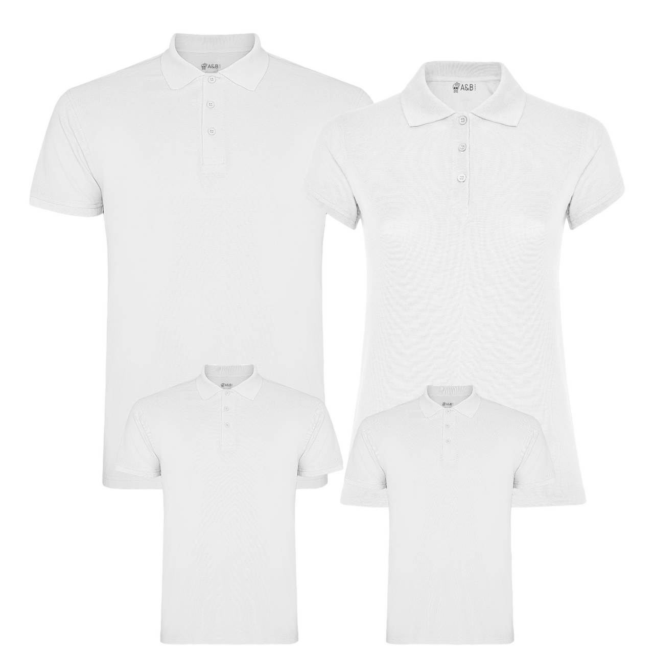 Polo blanco 100% algodón