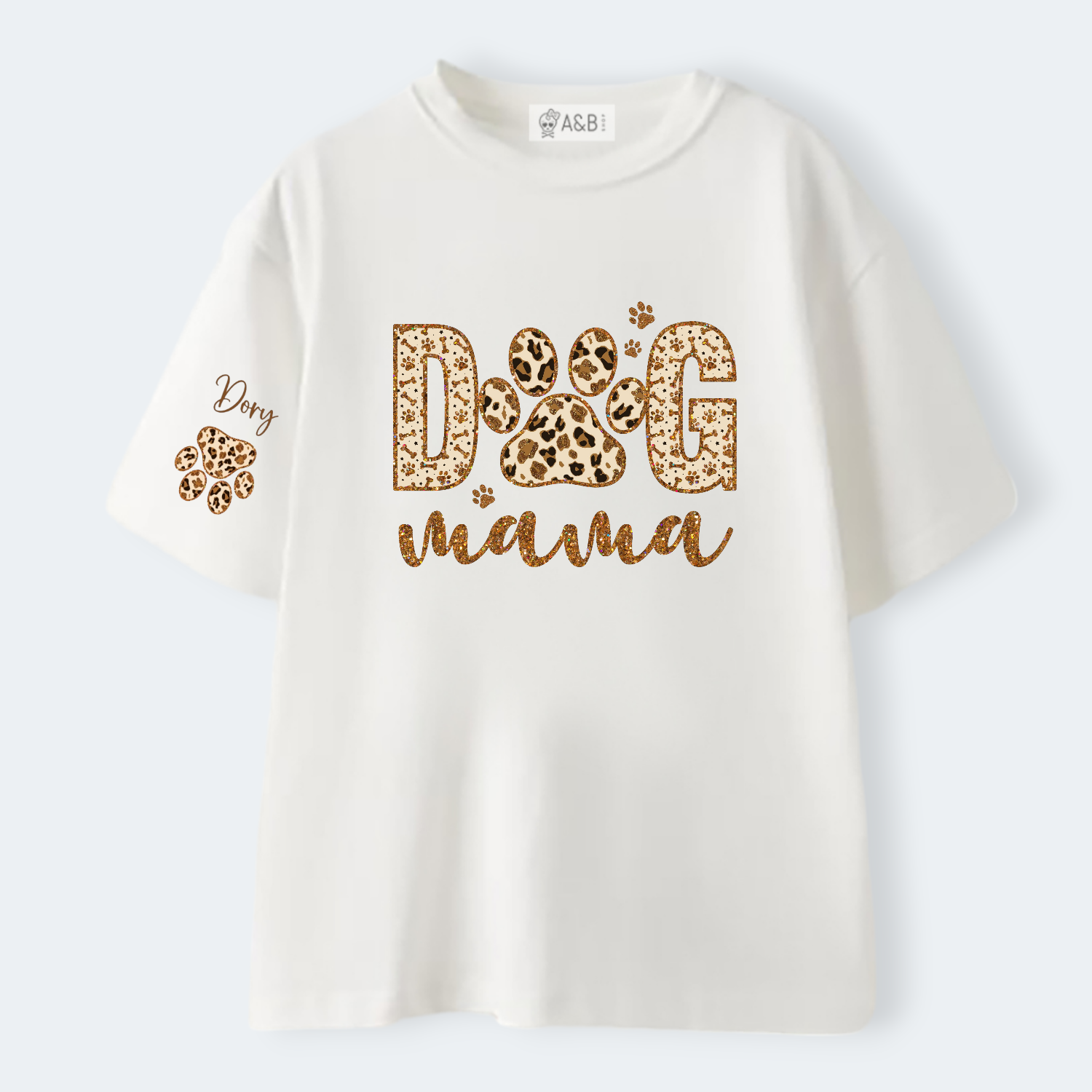 Camiseta Dog Mama Animal Print