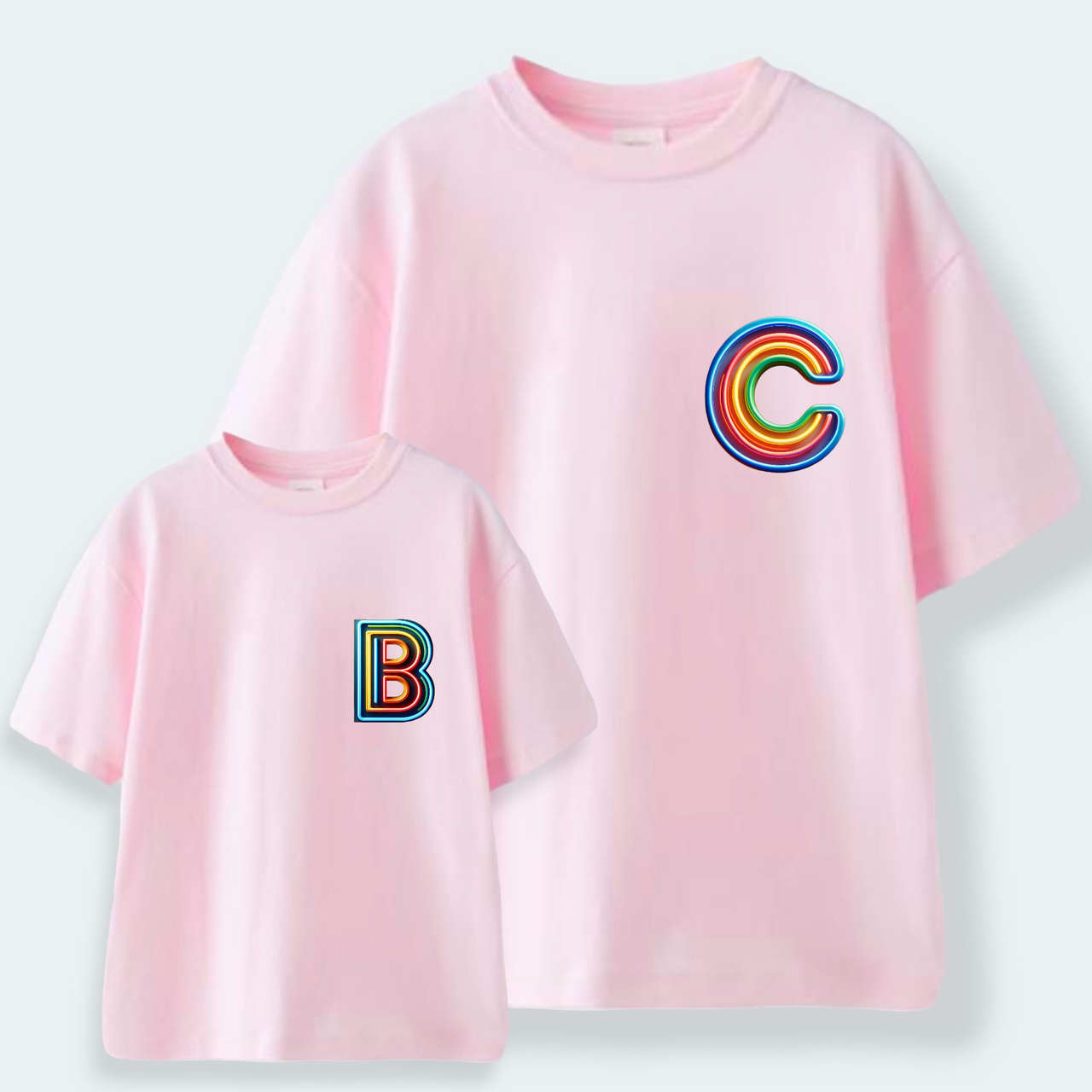 Camiseta Personalizada Inicial Neón