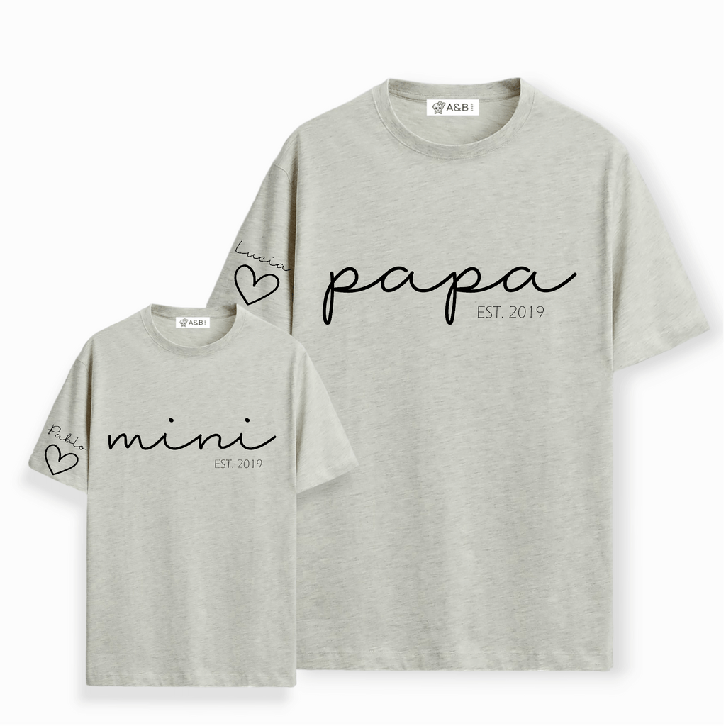Camiseta Papa-Mama Mini Cuore