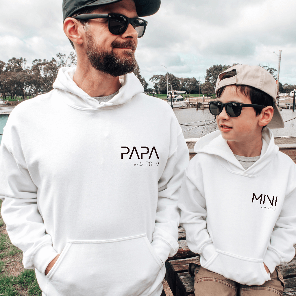 Sudadera Capucha Papa-Mama-Mini Letter