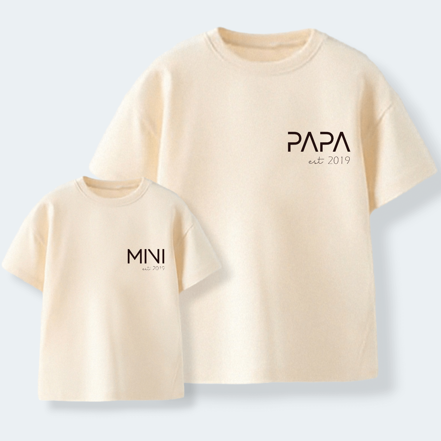 Camiseta Papa-Mama-Mini Letter