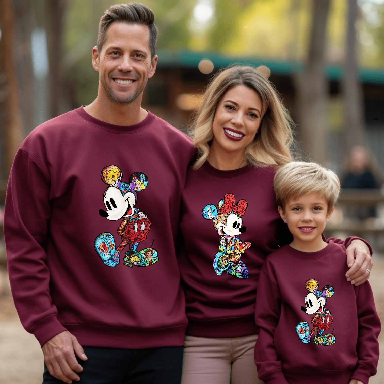 Sudadera Minnie & Mickey drawings