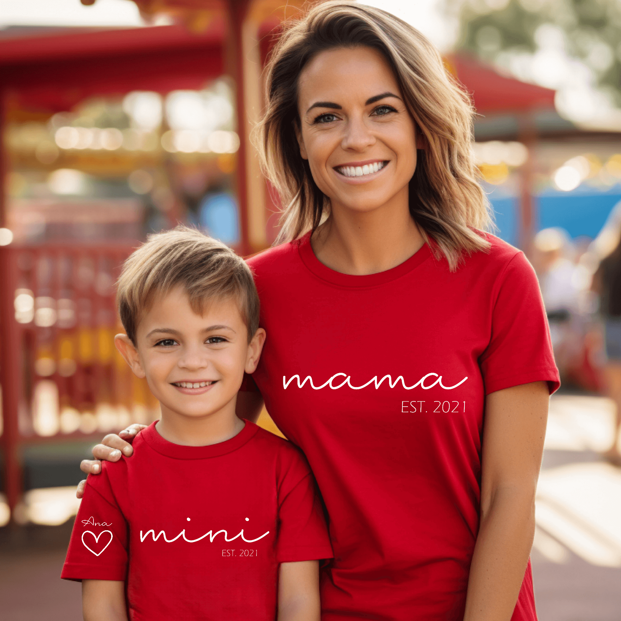 Camiseta Papa-Mama Mini Cuore