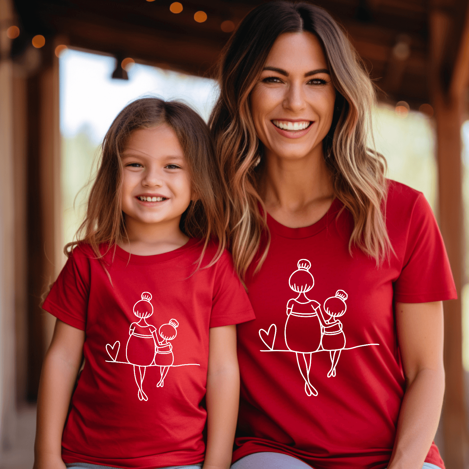 Camiseta mami y niña love