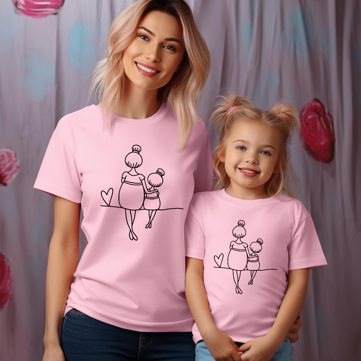 Camiseta mami y niña love