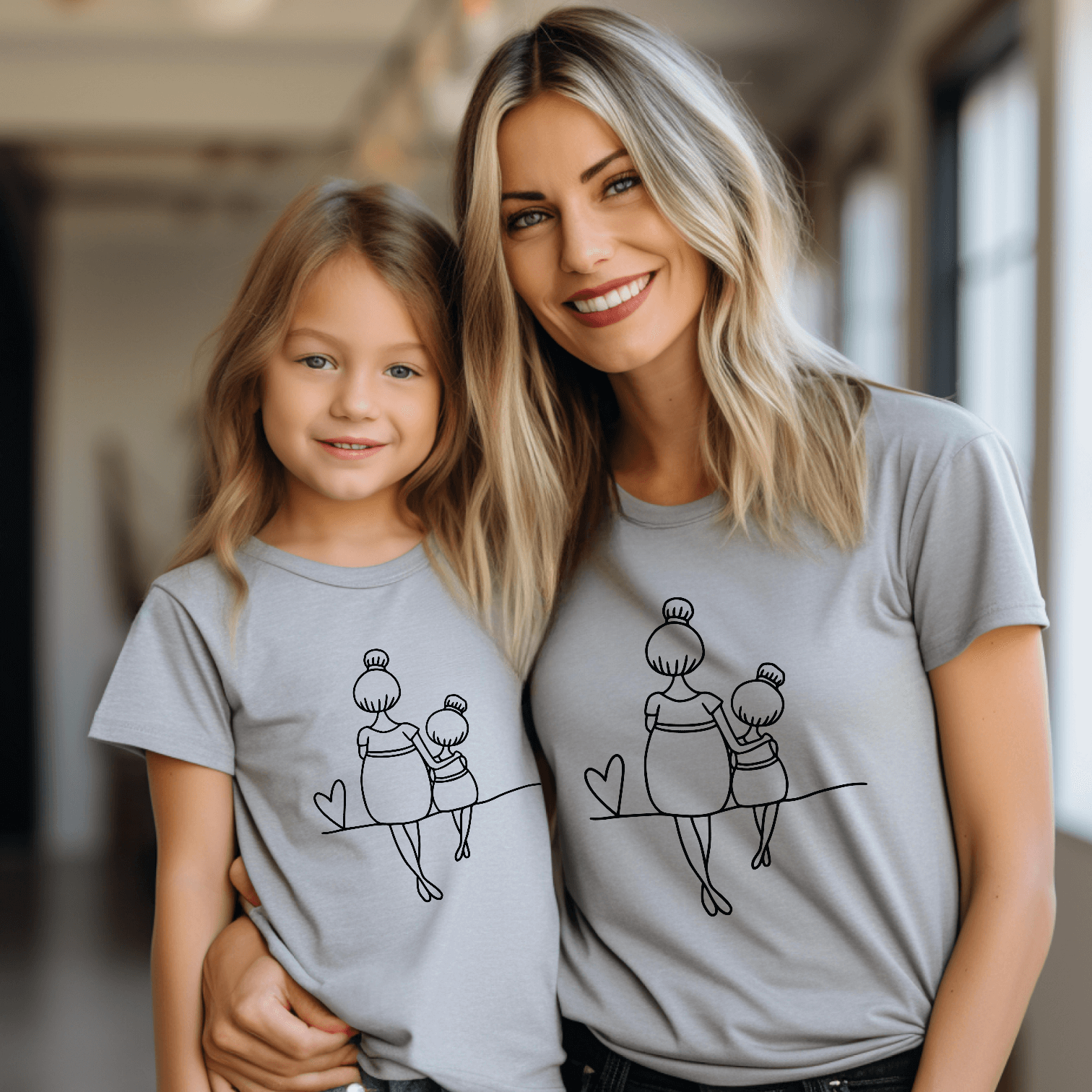 Camiseta mami y niña love