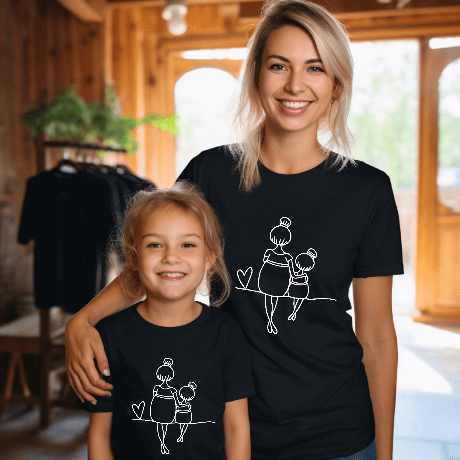 Camiseta mami y niña love