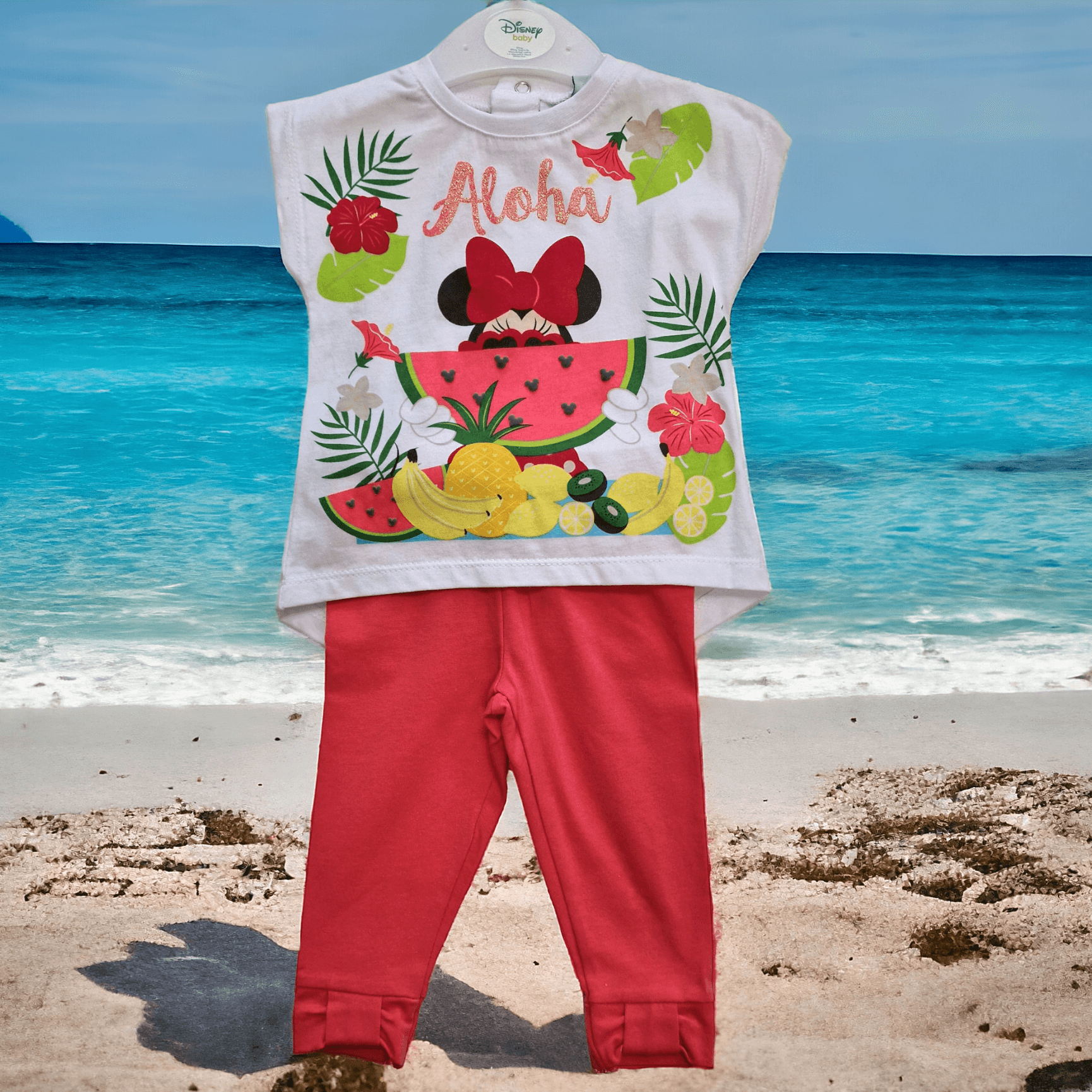 Conjunto Minnie Aloha fruits baby