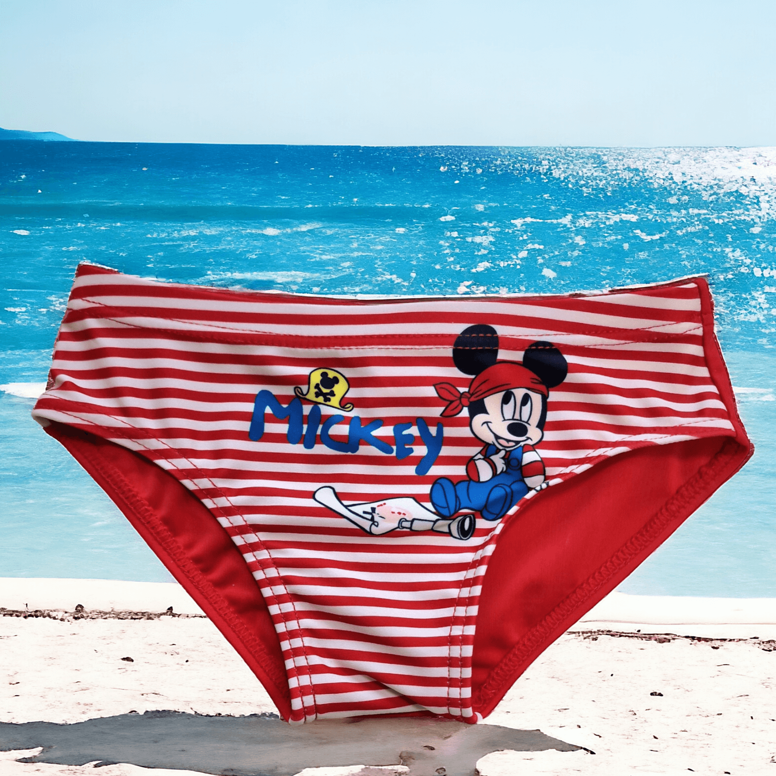 Bañador slip Mickey baby pirata