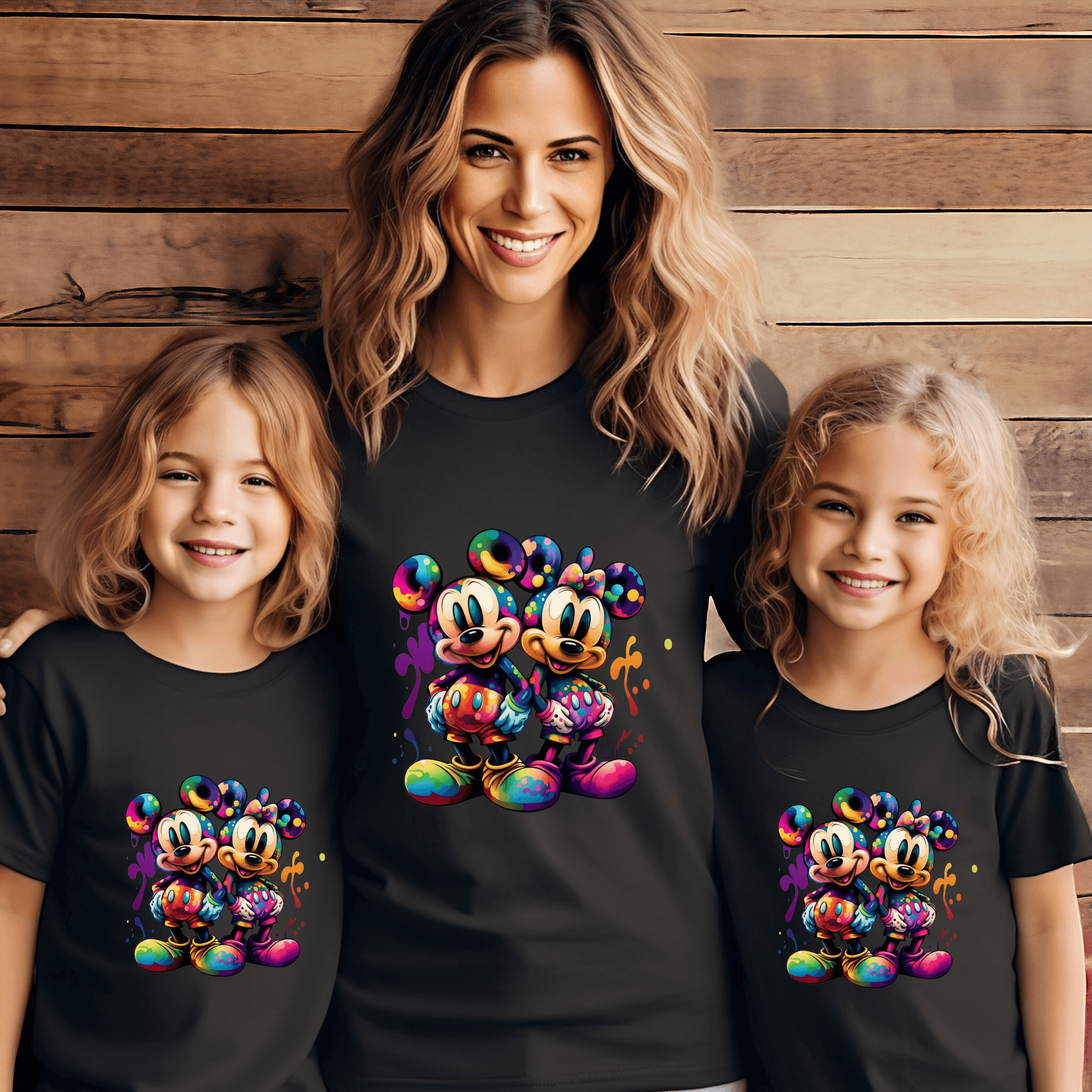 Camiseta Mickey-Minnie Graffiti