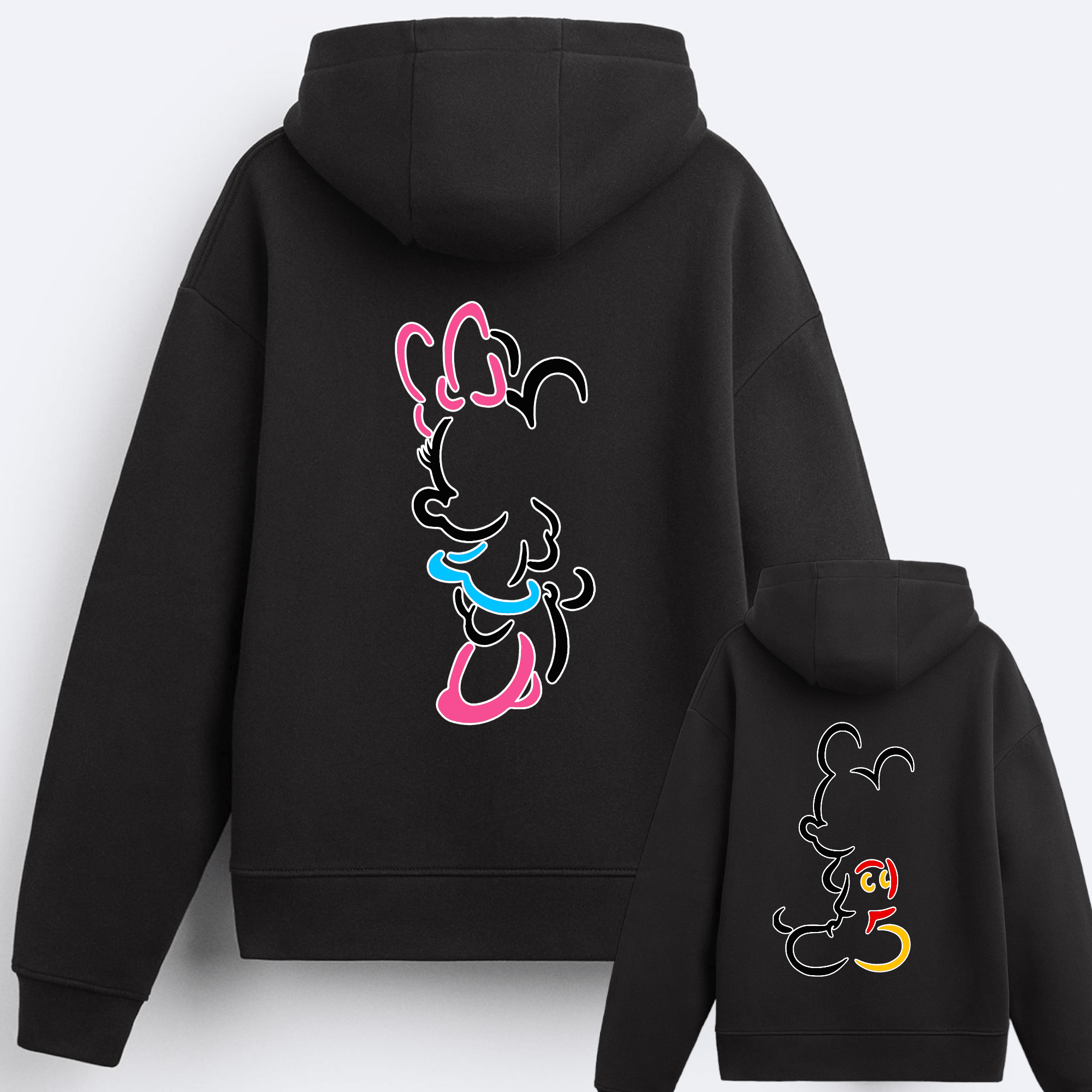 Sudadera Capucha Mickey-Minnie Silueta