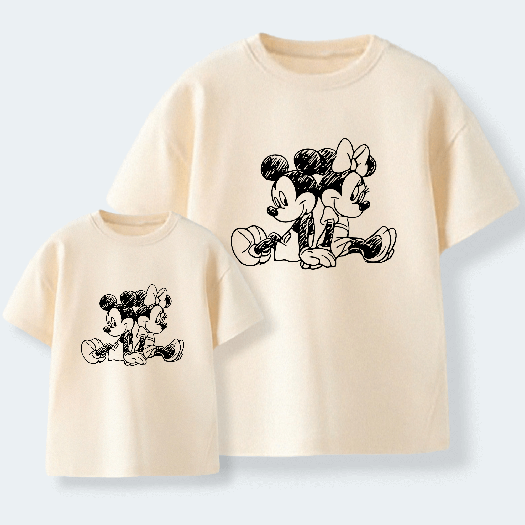 Camiseta Mickey-Minnie Lápiz Espalda