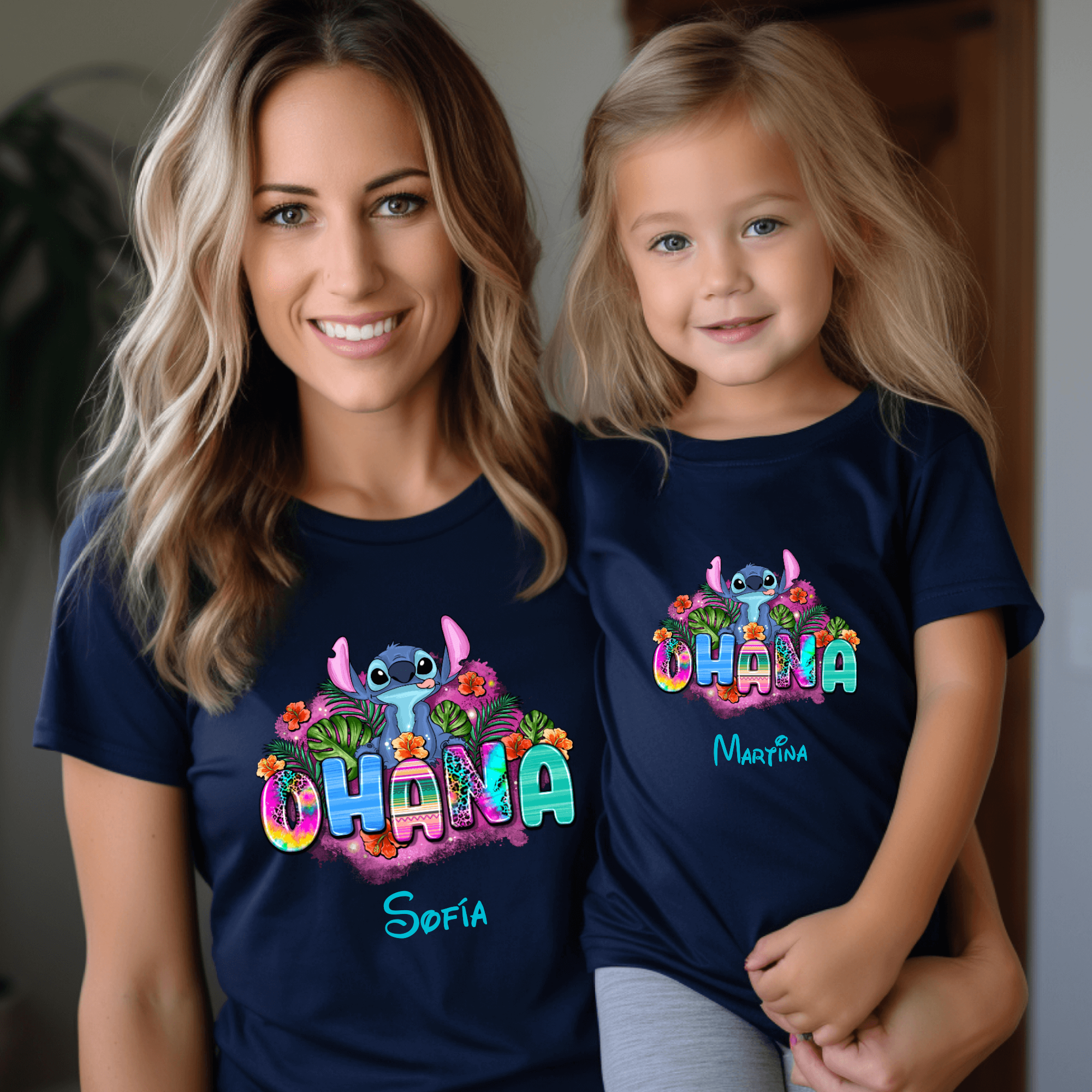 Camiseta Stitch Ohana Personalizada