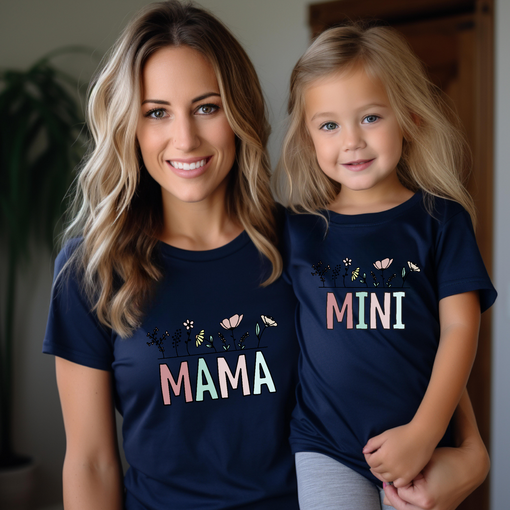 Camiseta Mama-mini romantic flowers