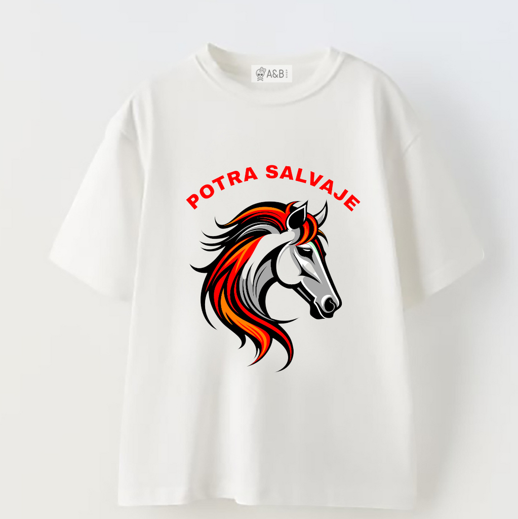 Camiseta Potra Salvaje naranjas