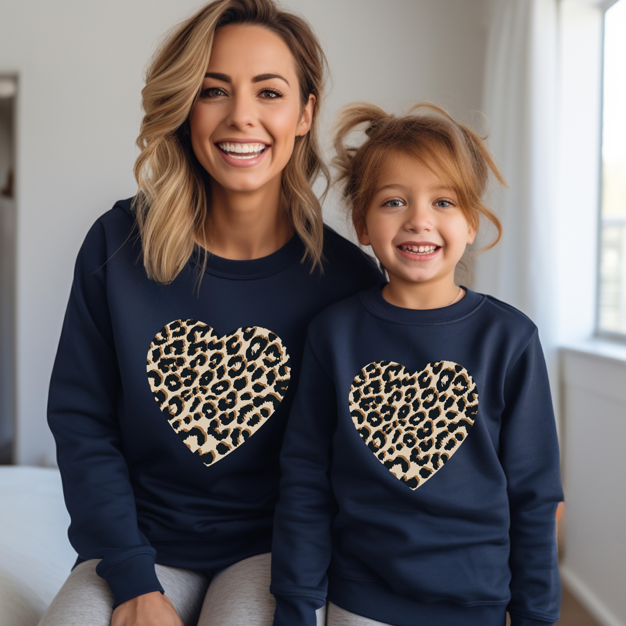 Sudadera leopard cuore print