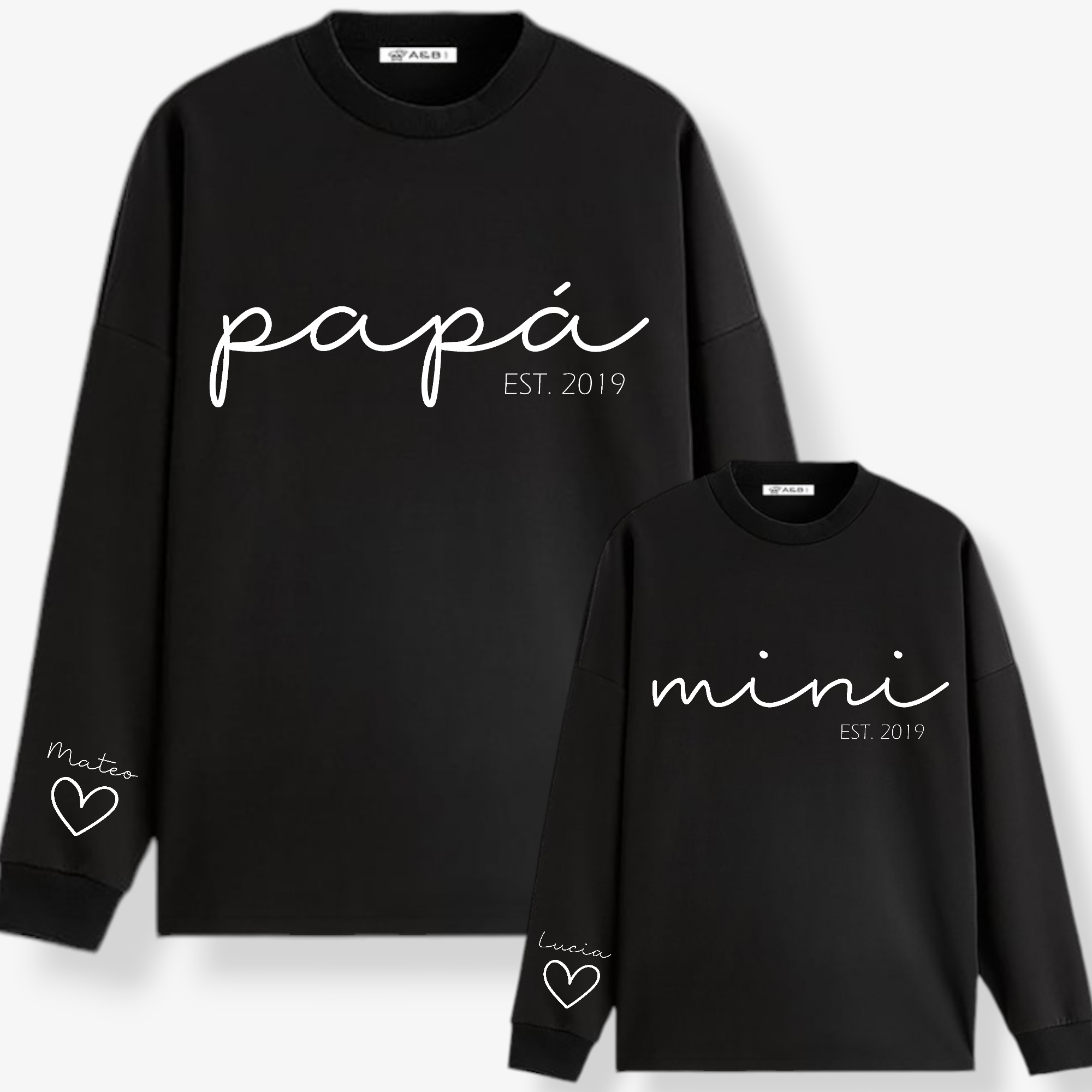 Sudadera Papa-Mama Mini Cuore