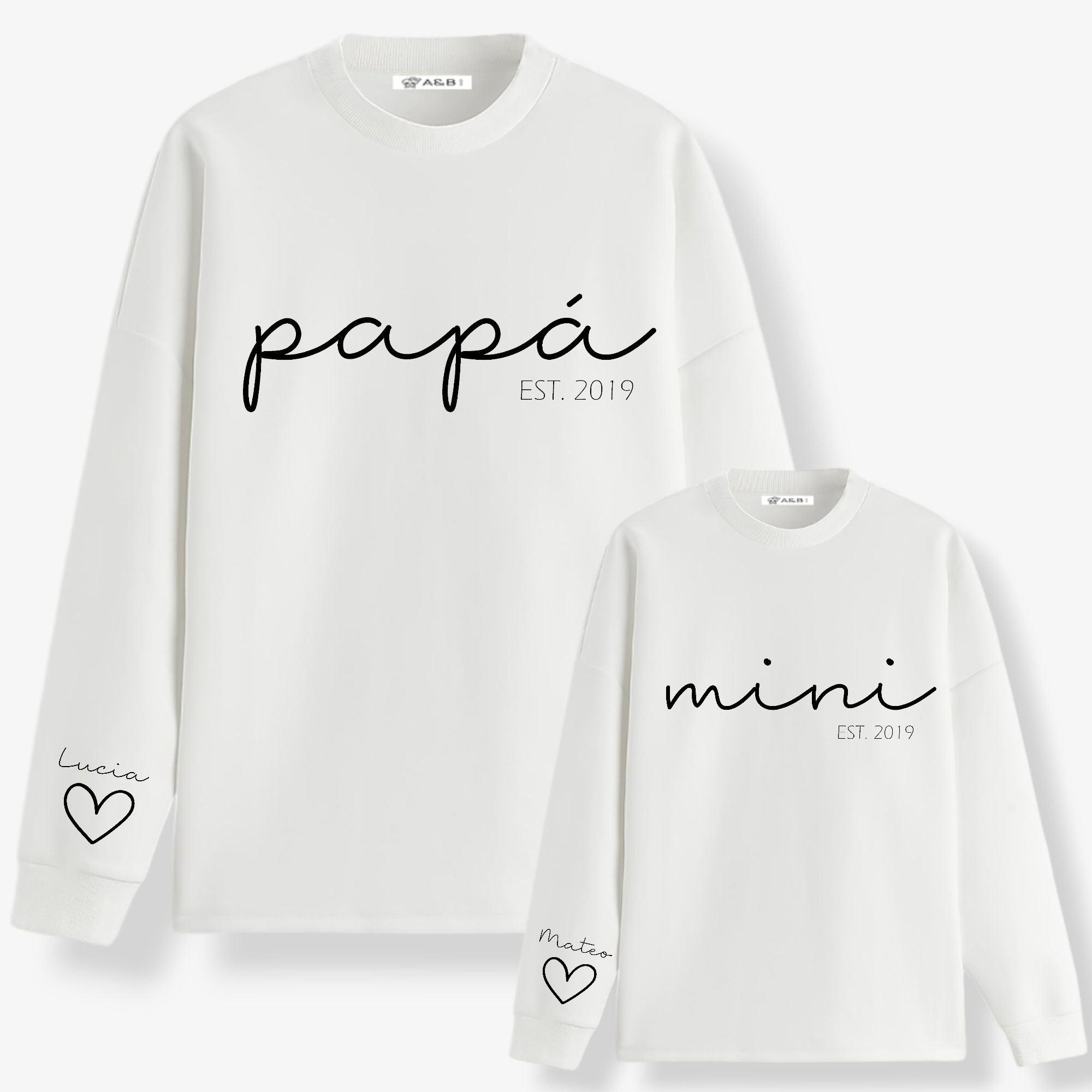 Sudadera Papa-Mama Mini Cuore