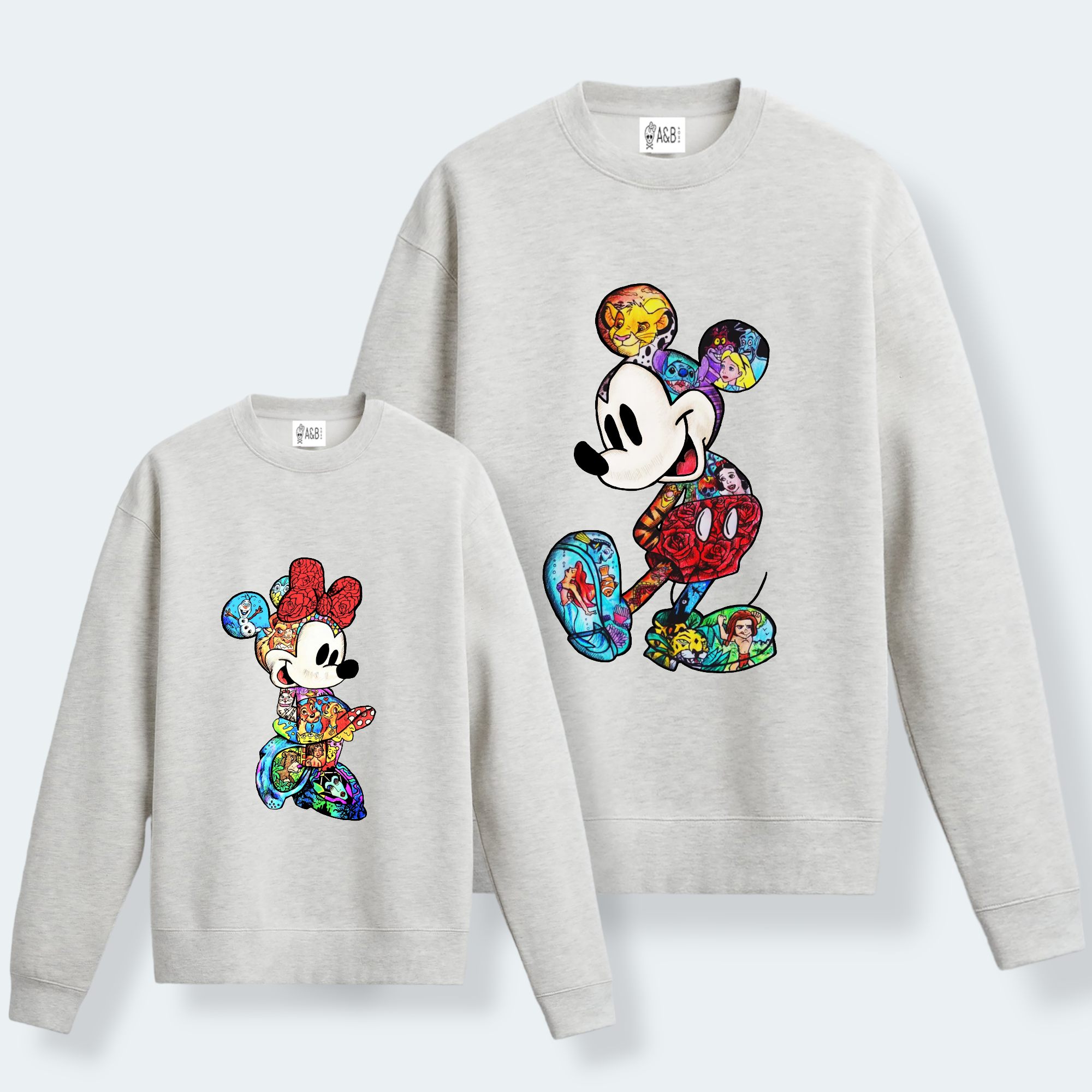 Sudadera Minnie & Mickey drawings