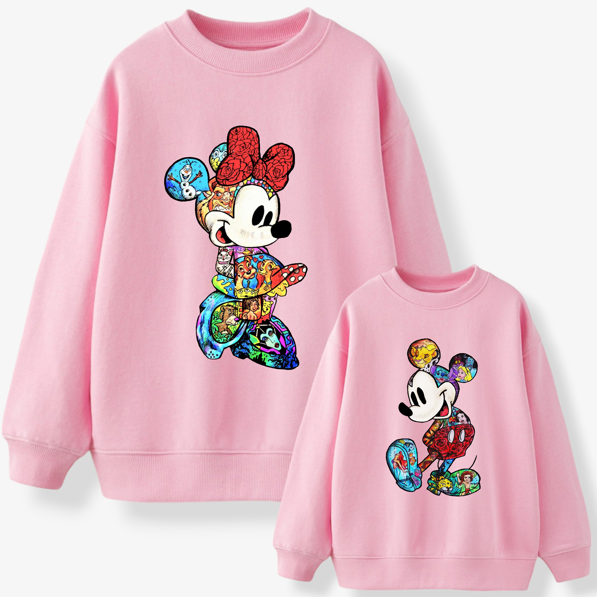 Sudadera Minnie & Mickey drawings