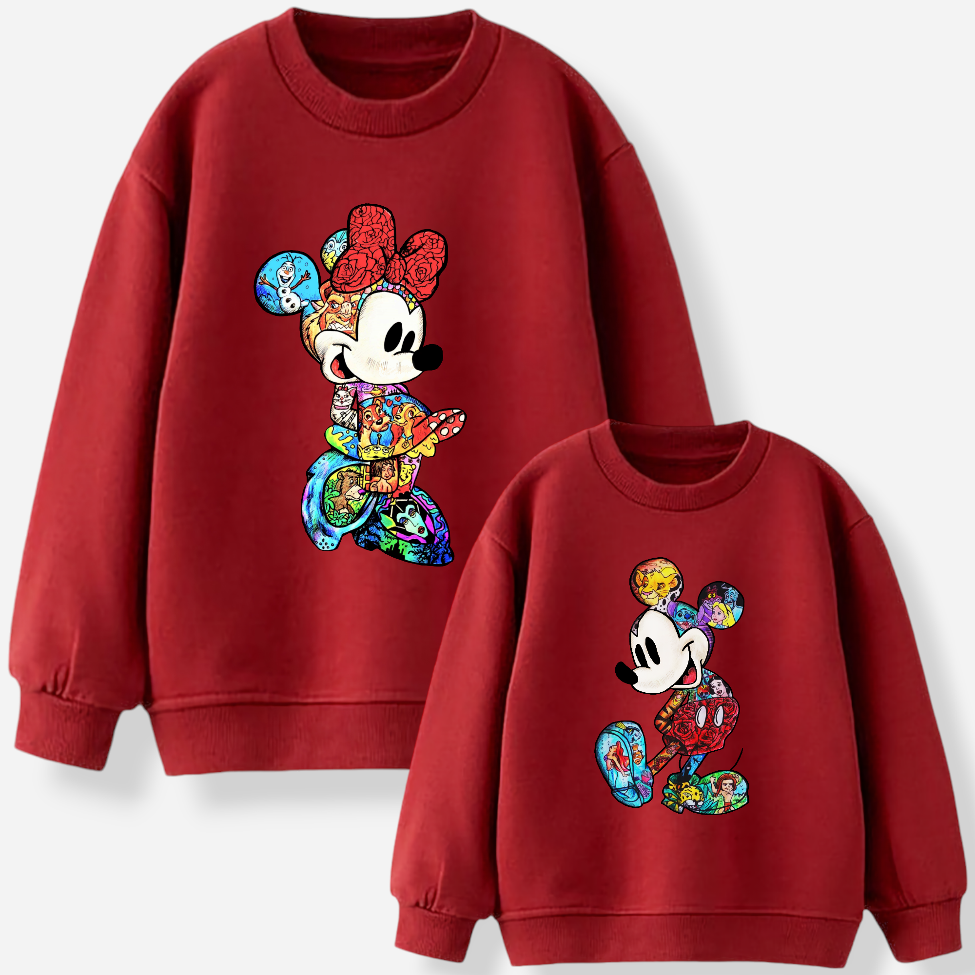 Sudadera Minnie & Mickey drawings