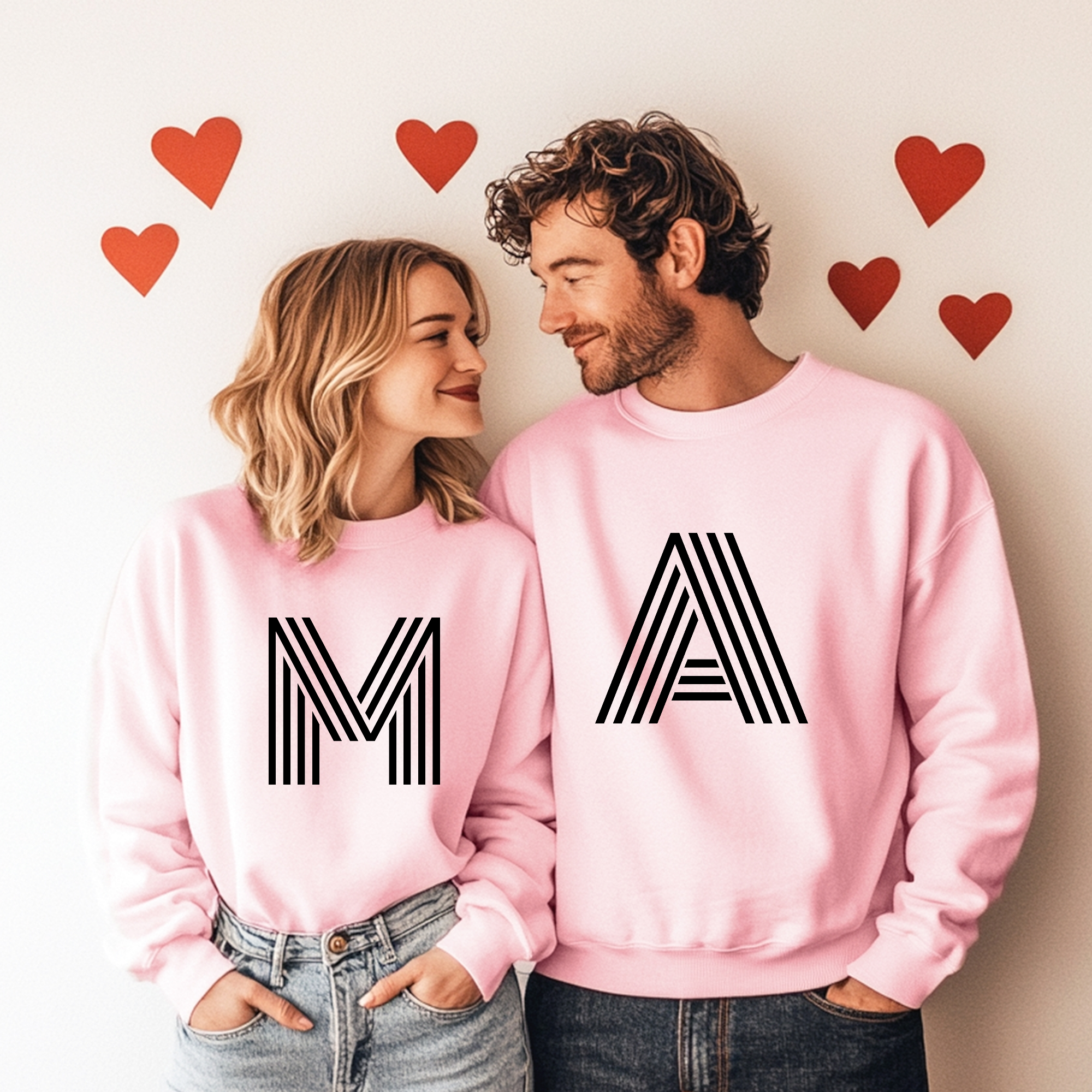 Sudadera Personalizada Iniciales Retro