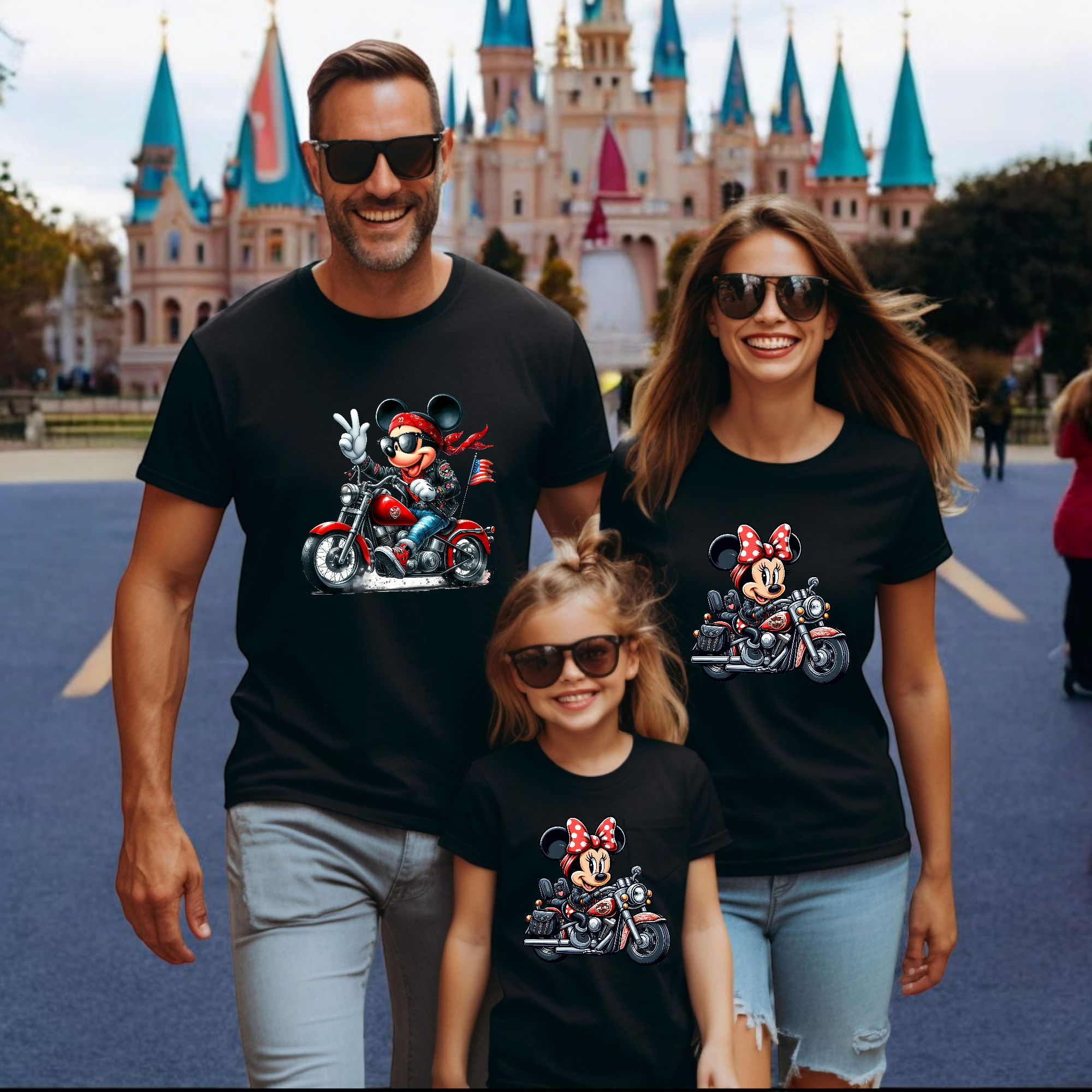 Camiseta Mickey-Minnie Moteros