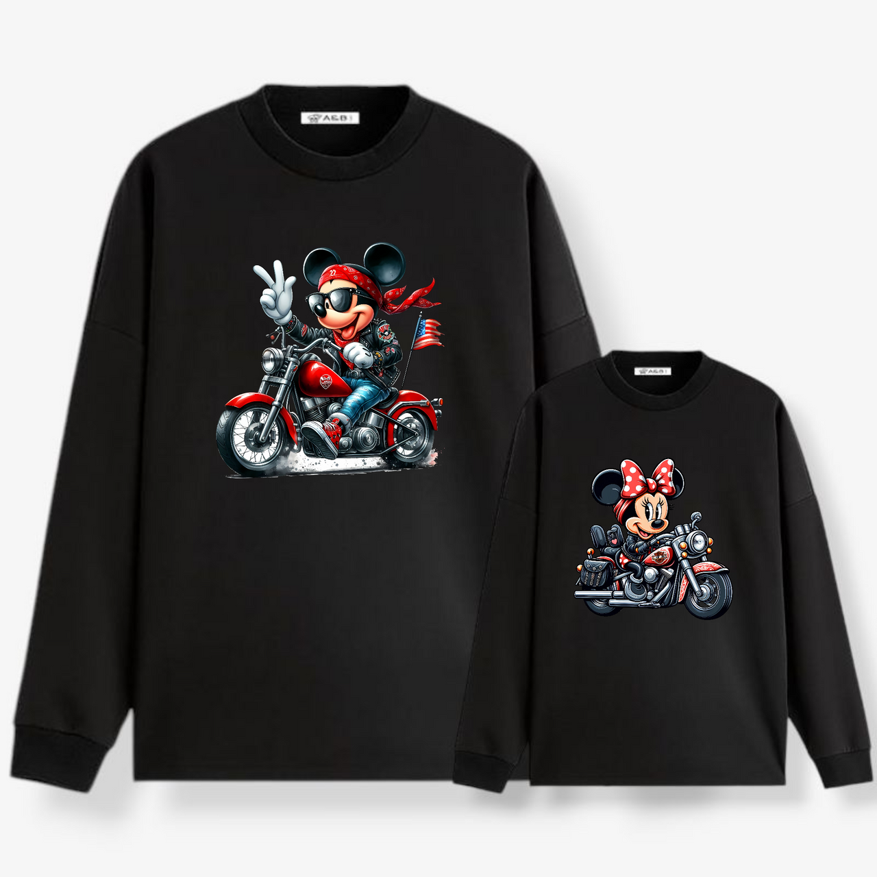 Sudadera Mickey-Minnie Moteros